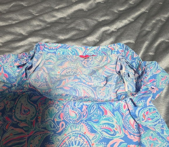 Lilly Pulitzer Blue and Pink Paisley Blouse - Picture 6 of 7